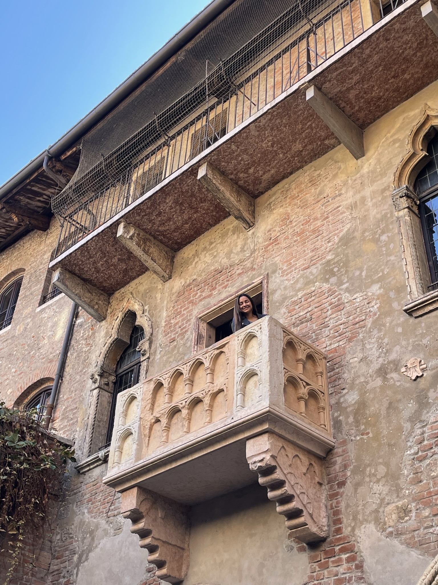 Balcón de la Casa de Julieta en Verona, uno de los lugares más visitados de la ciudad.