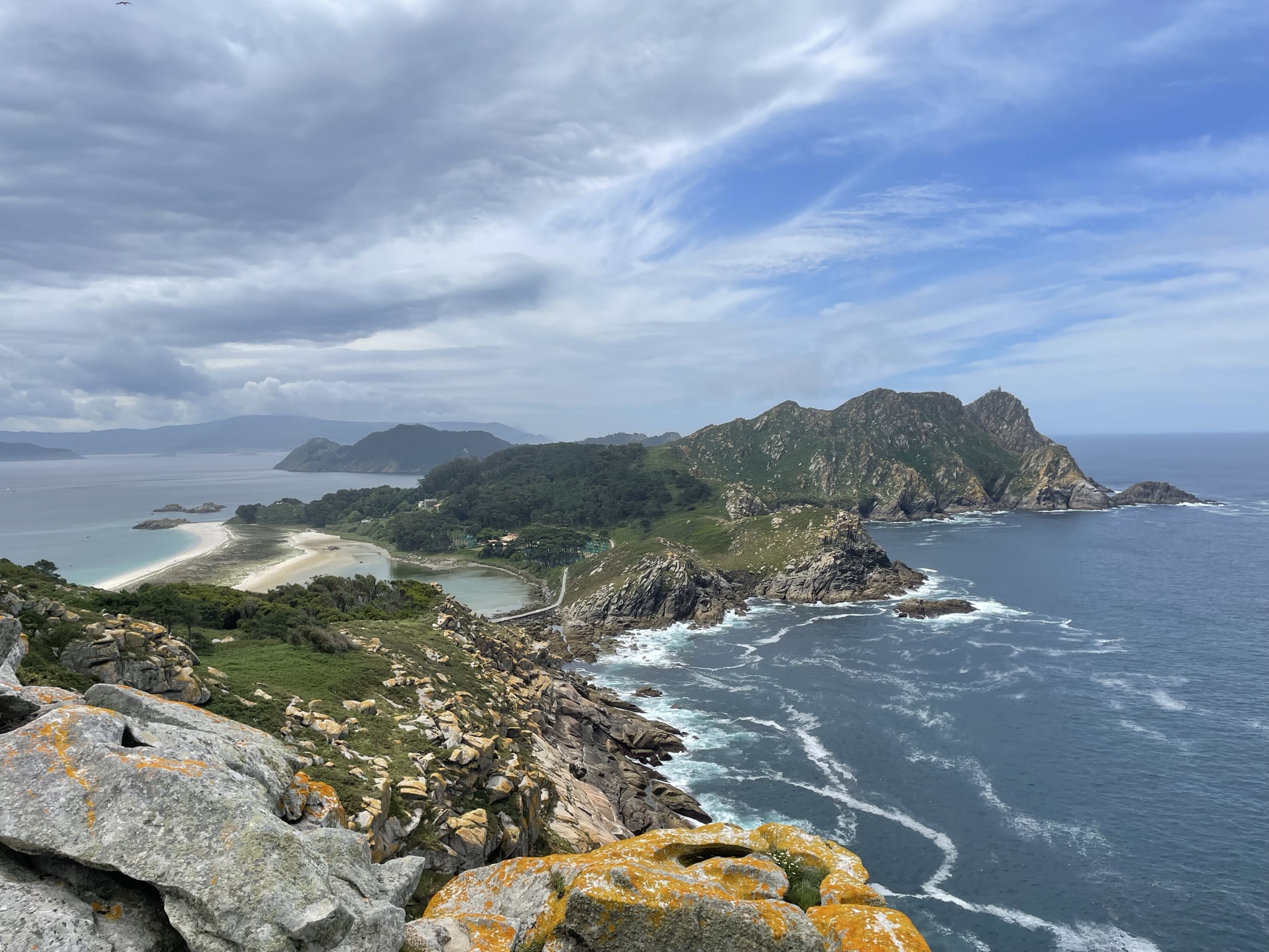 Vistas desde la cima de las islas cies en vigo