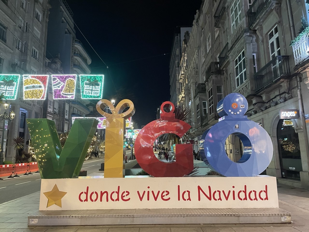 Cartel de Navidad en Vigo